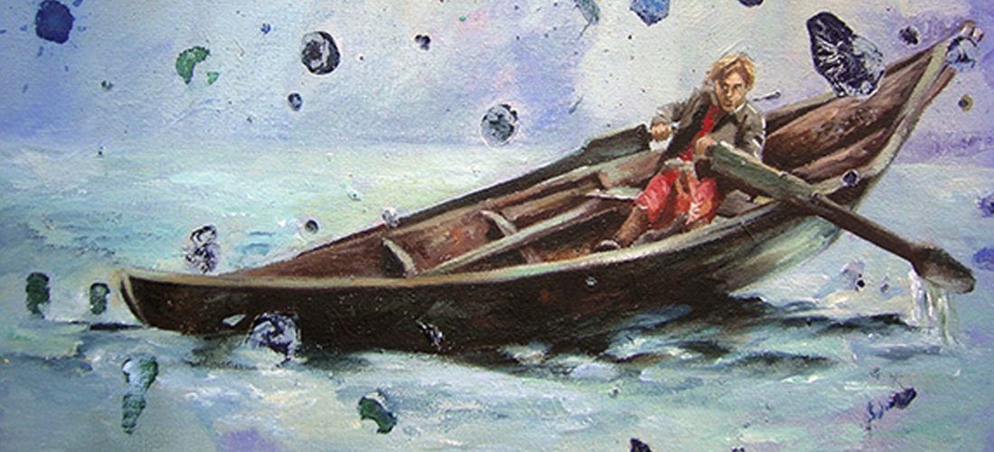 Niño foca en la barca